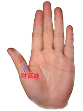 財富線圖解:手相學之財富線算命圖解