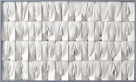 奇!英國男藝術家造女陰木耳長城