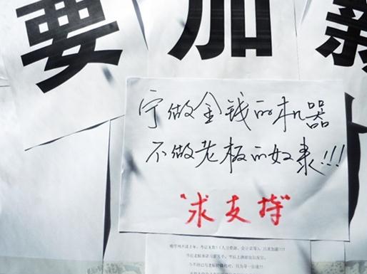 妙齡女郎當眾脫衣舉起“要加薪”的牌子，碉堡了，對面寫字樓女白領脫光求老板加薪